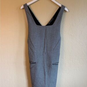 Elegant Black and White Houndstooth Dress